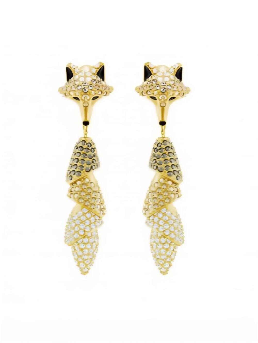 Swarovski March Fox Earrings – Gold-Tone Plated Crystal Earrings
